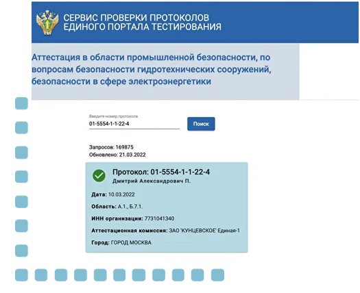 Проверка протокола Ростехнадзора